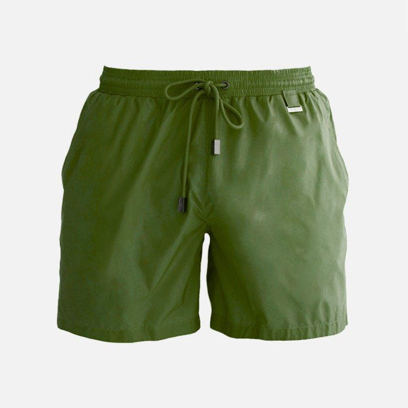 Louis Army Green Quick-Dry Swim Shorts | Moeva | Shorts | Each week unveils new pieces—luxury swimwear, fluid resort silhouettes, and elevated summer-to-evening essentials designed to carry you from coastal escapes to city nights.