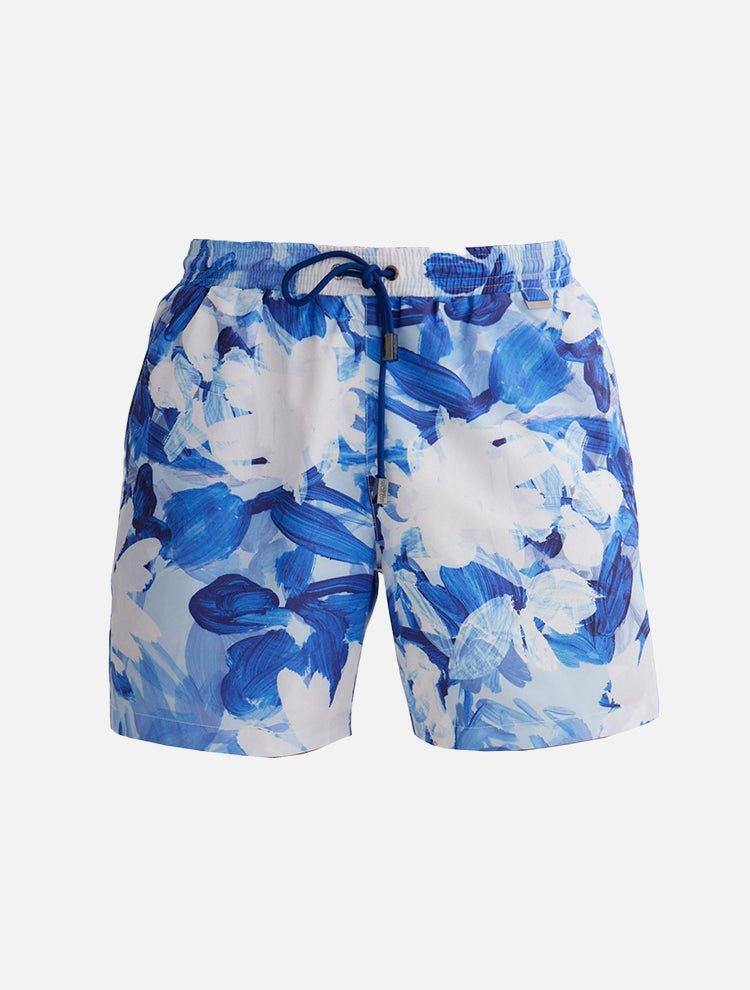 Louis Blue Abstract Quick-Dry Swim Shorts | Moeva | Shorts | Each week unveils new pieces—luxury swimwear, fluid resort silhouettes, and elevated summer-to-evening essentials designed to carry you from coastal escapes to city nights.