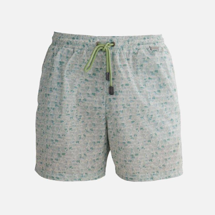 Louis Green Abstract Quick-Dry Swim Shorts | Moeva | Shorts | Each week unveils new pieces—luxury swimwear, fluid resort silhouettes, and elevated summer-to-evening essentials designed to carry you from coastal escapes to city nights.