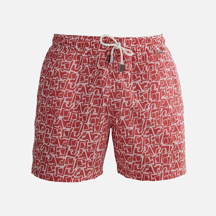 Louis Red Mosaic Quick-Dry Swim Shorts | Moeva | Shorts | Each week unveils new pieces—luxury swimwear, fluid resort silhouettes, and elevated summer-to-evening essentials designed to carry you from coastal escapes to city nights.