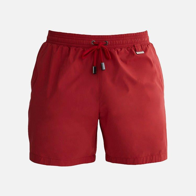 Louis Red Quick-Dry Swim Shorts | Moeva | Shorts | Each week unveils new pieces—luxury swimwear, fluid resort silhouettes, and elevated summer-to-evening essentials designed to carry you from coastal escapes to city nights.