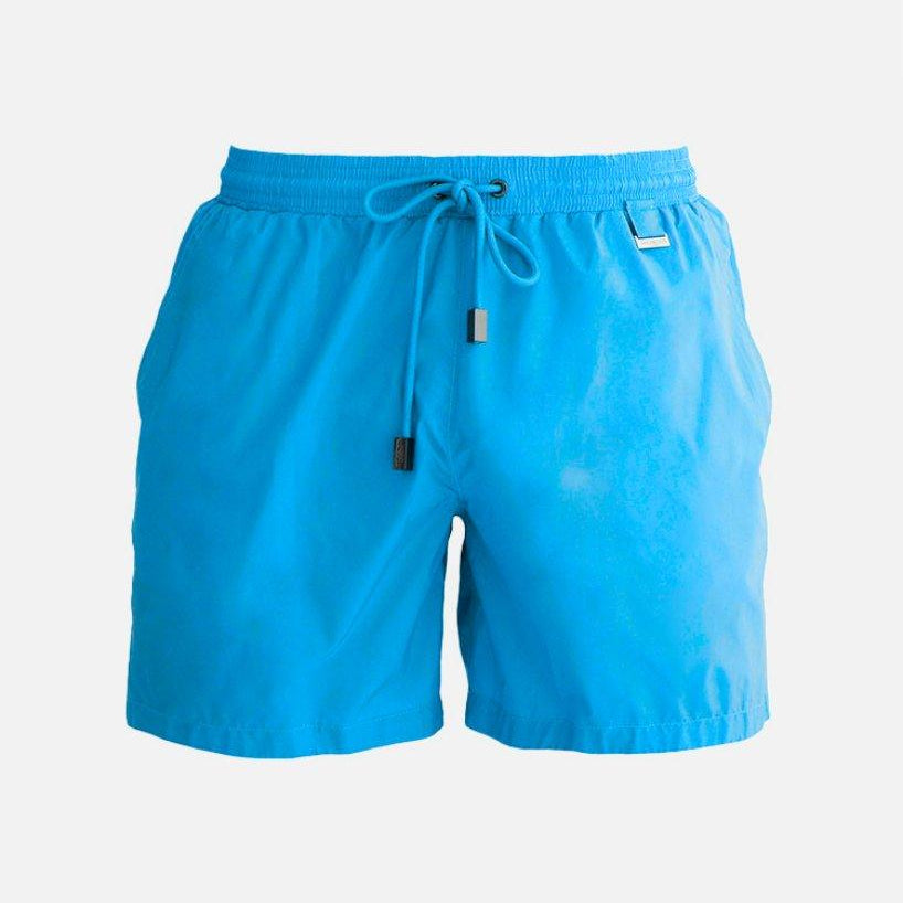 Louis Teal Quick-Dry Swim Shorts | Moeva | Shorts | Each week unveils new pieces—luxury swimwear, fluid resort silhouettes, and elevated summer-to-evening essentials designed to carry you from coastal escapes to city nights.