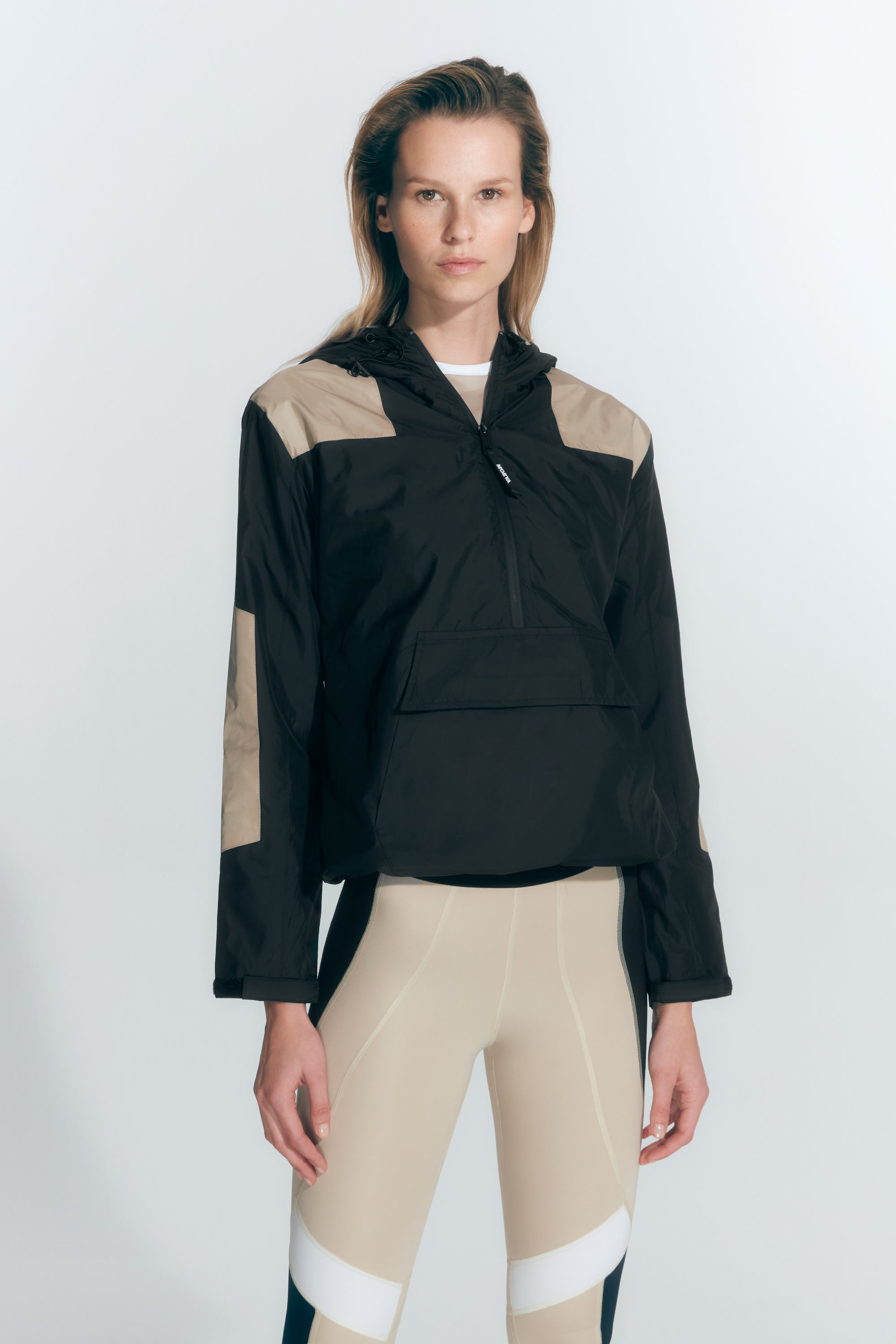 Marlena Black/Nude/White Jacket | Moeva | Activewear | Each week unveils new pieces—luxury swimwear, fluid resort silhouettes, and elevated summer-to-evening essentials designed to carry you from coastal escapes to city nights.