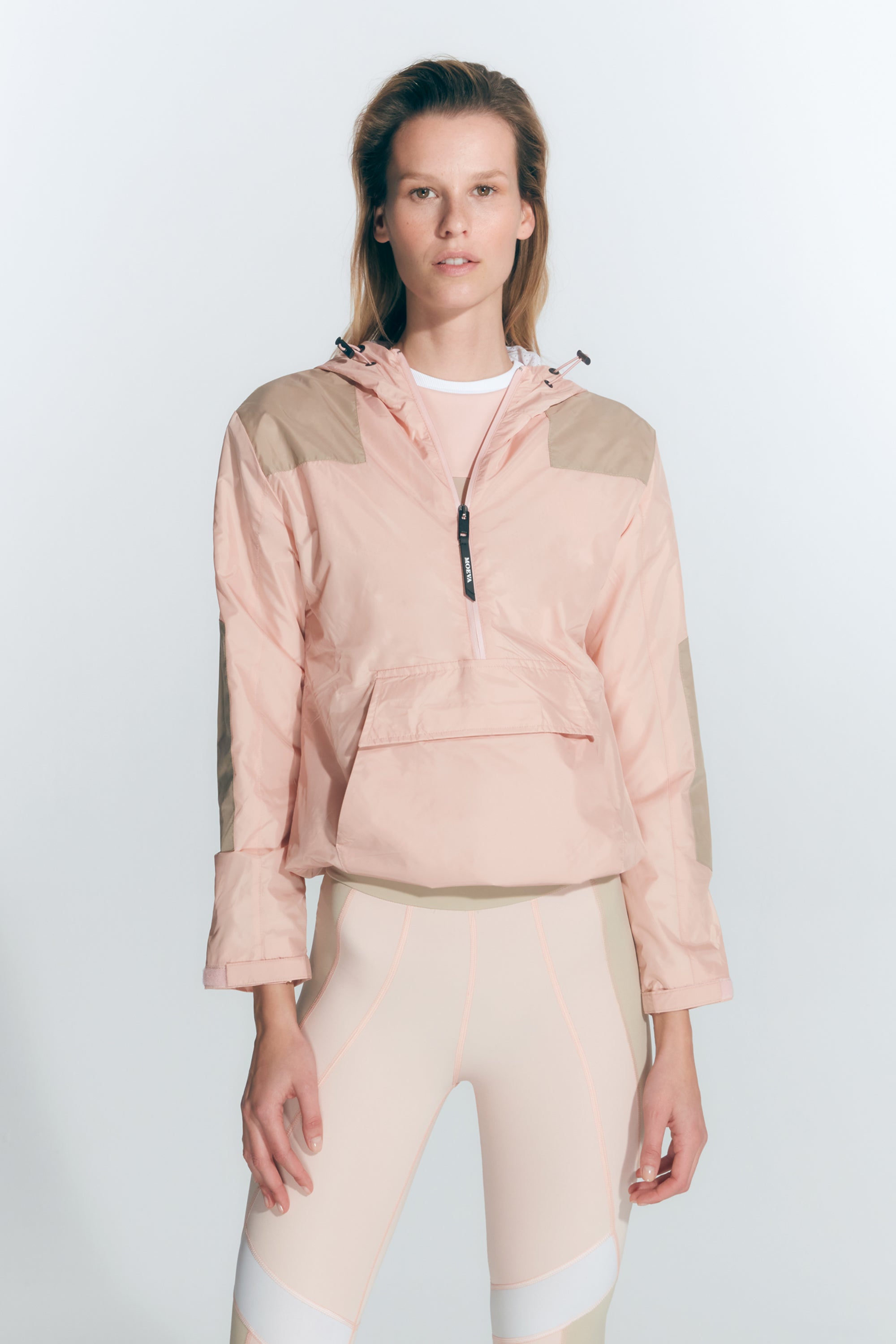 Marlena Pink/Nude/White Jacket | Moeva | Activewear | Each week unveils new pieces—luxury swimwear, fluid resort silhouettes, and elevated summer-to-evening essentials designed to carry you from coastal escapes to city nights.