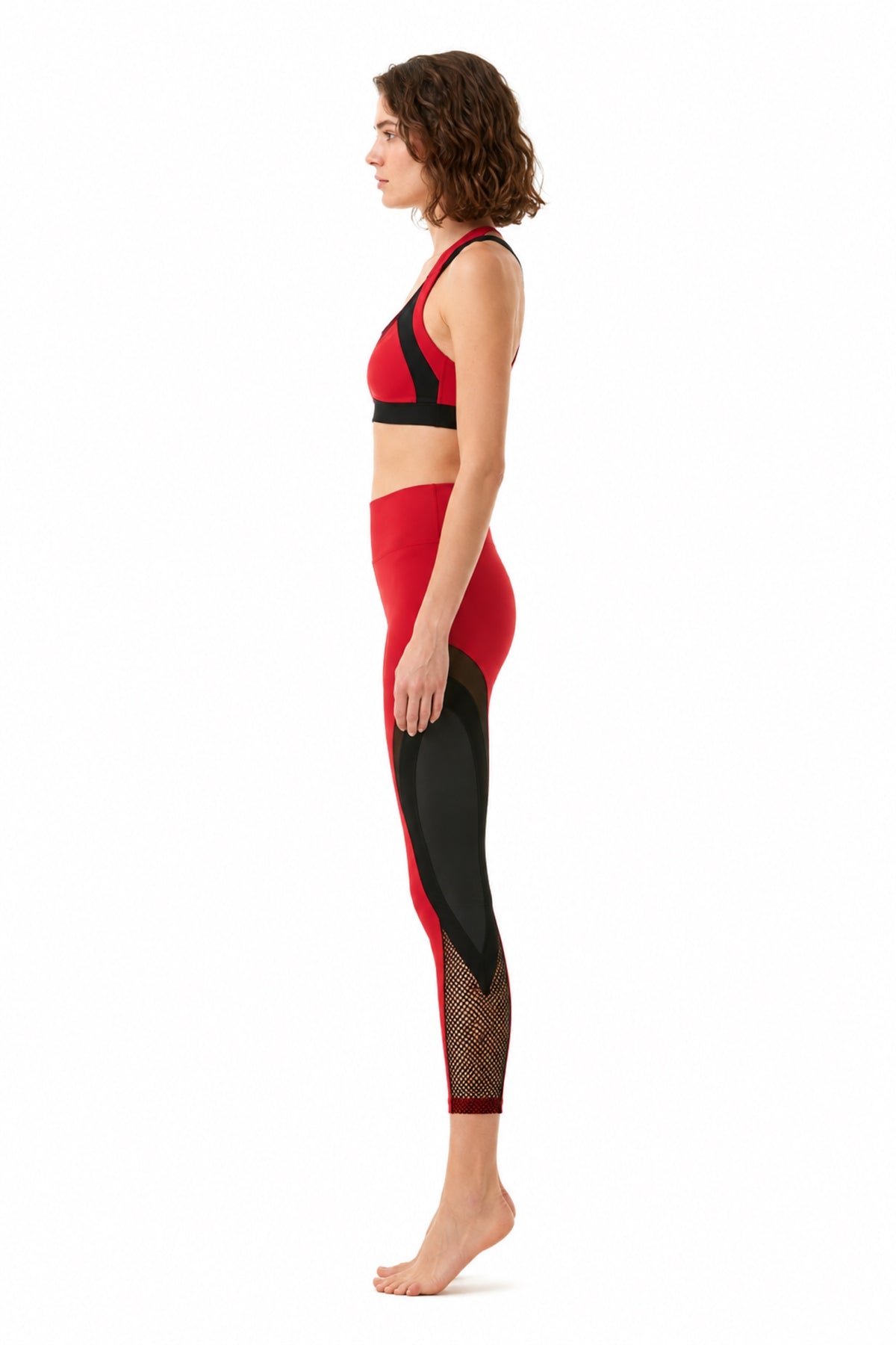 Mila Red/Black Leggings