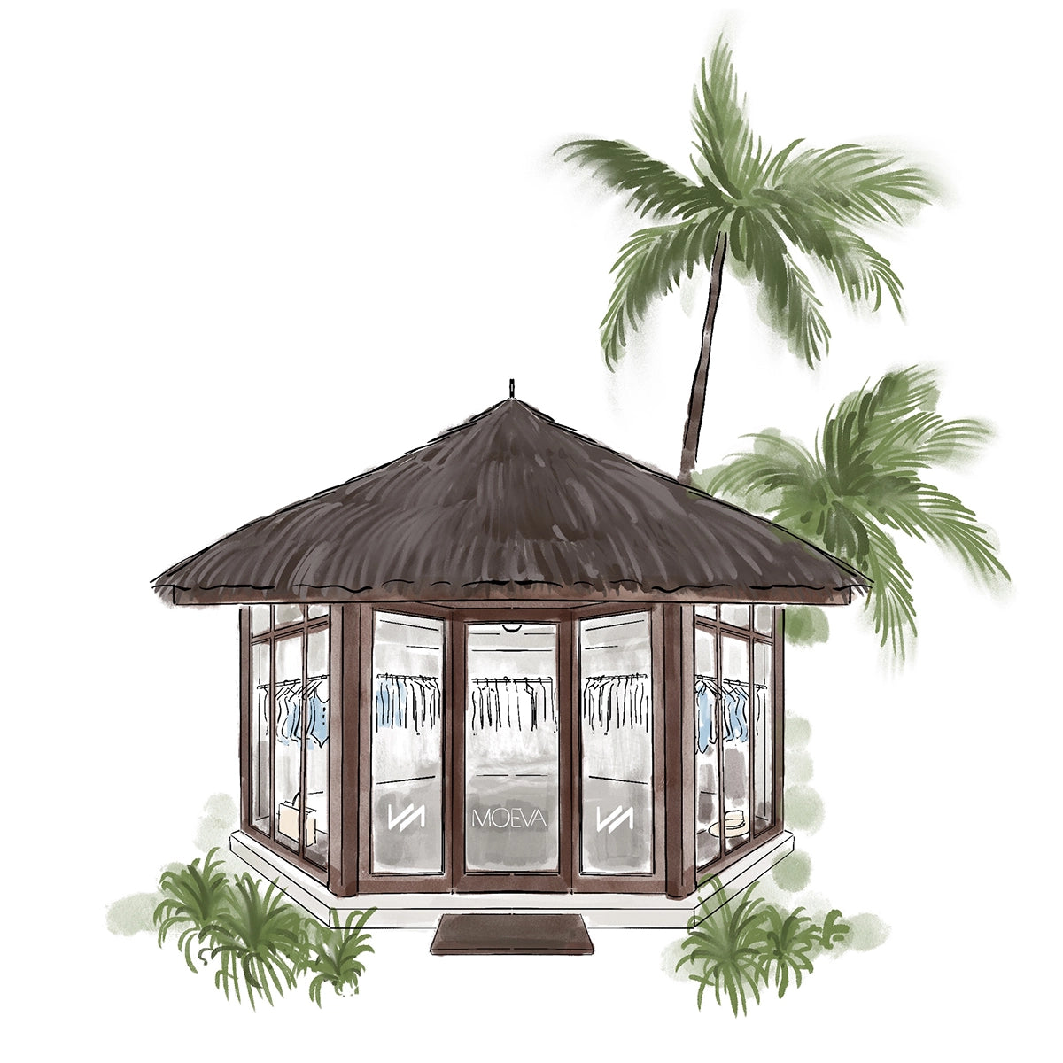 Moeva luxury on the turquoise shores of the Maldives. Sophisticated swimwear and chic resortwear curated for the exotic spirit of Kuda Huraa.