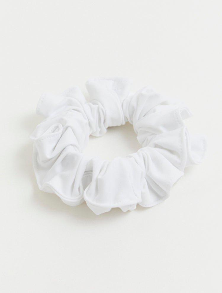 Peggy White Scrunchie - Women Hair Accessories Moeva