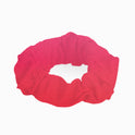 Peggy Red Gradient Scrunchie laid flat, displaying the vibrant red gradient and soft swimwear fabric.
