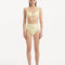  Rear view of the Adva Yellow Bikini Bottom, highlighting its vibrant yellow color and elegant silhouette.