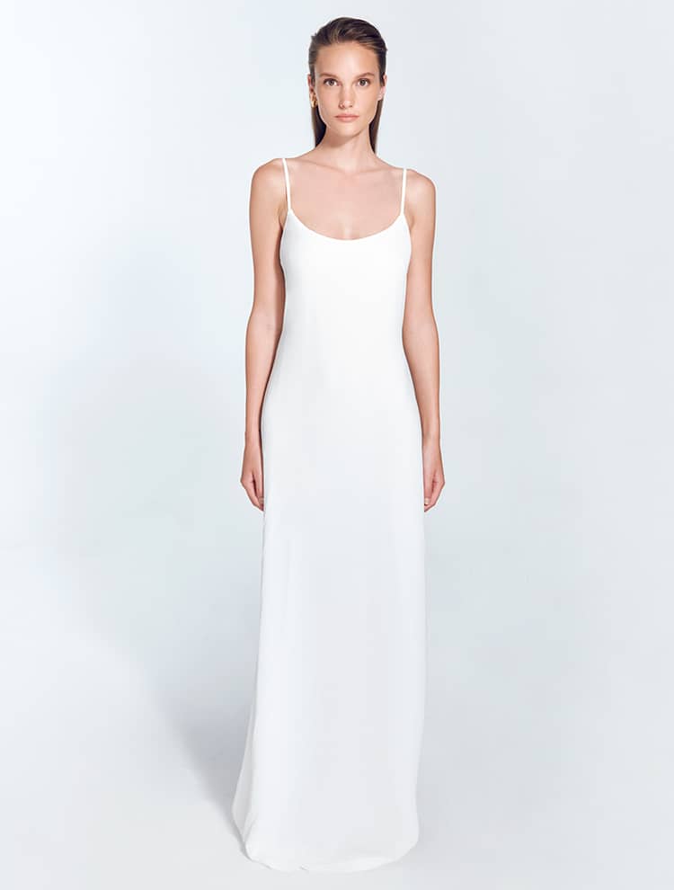 Alina White Beach Dress -Beach Dress Moeva