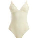 Artistic decoupage of the Anahita Yellow Swimsuit, highlighting its vibrant and dynamic design.