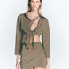 Antonia Shiny Green Skirt -Beachwear Skirt Moeva