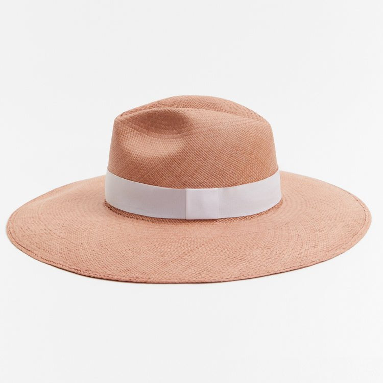 Campbell Terracotta Wide-Brim Straw Panama Hat | Moeva | Hat | Each week unveils new pieces—luxury swimwear, fluid resort silhouettes, and elevated summer-to-evening essentials designed to carry you from coastal escapes to city nights.