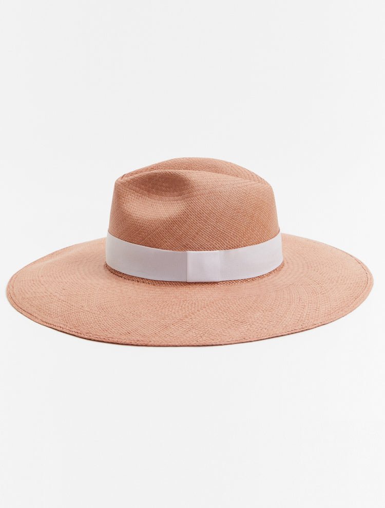 Campbell Terracotta Wide-Brim Straw Panama Hat | Moeva | Women Hats | Each week unveils new pieces—luxury swimwear, fluid resort silhouettes, and elevated summer-to-evening essentials designed to carry you from coastal escapes to city nights.