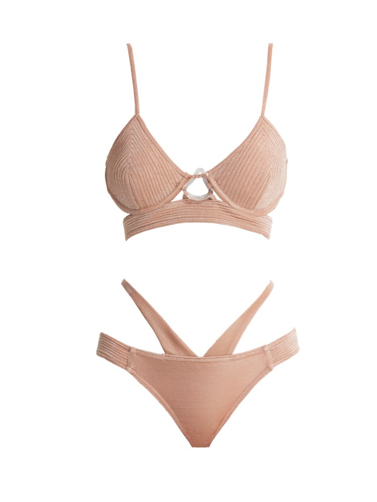 Cassia Bronze Bikini Set -Bikini Sets Moeva