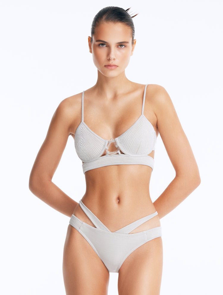 Cassia Silver Bikini Set -Bikini Sets Moeva
