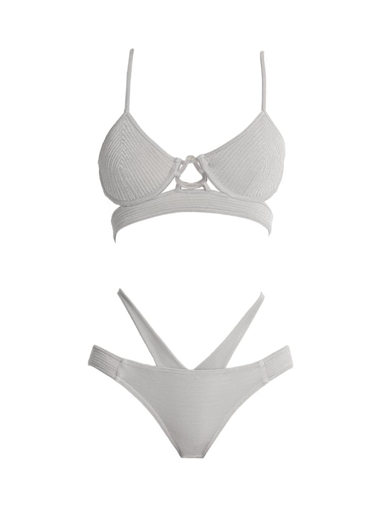 Cassia Silver Bikini Set -Bikini Sets Moeva