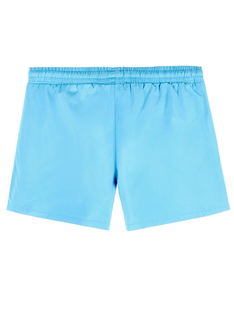 Charlie Kids Turquoise Swim Shorts With Elastic Waistband -Kids Shorts Moeva
