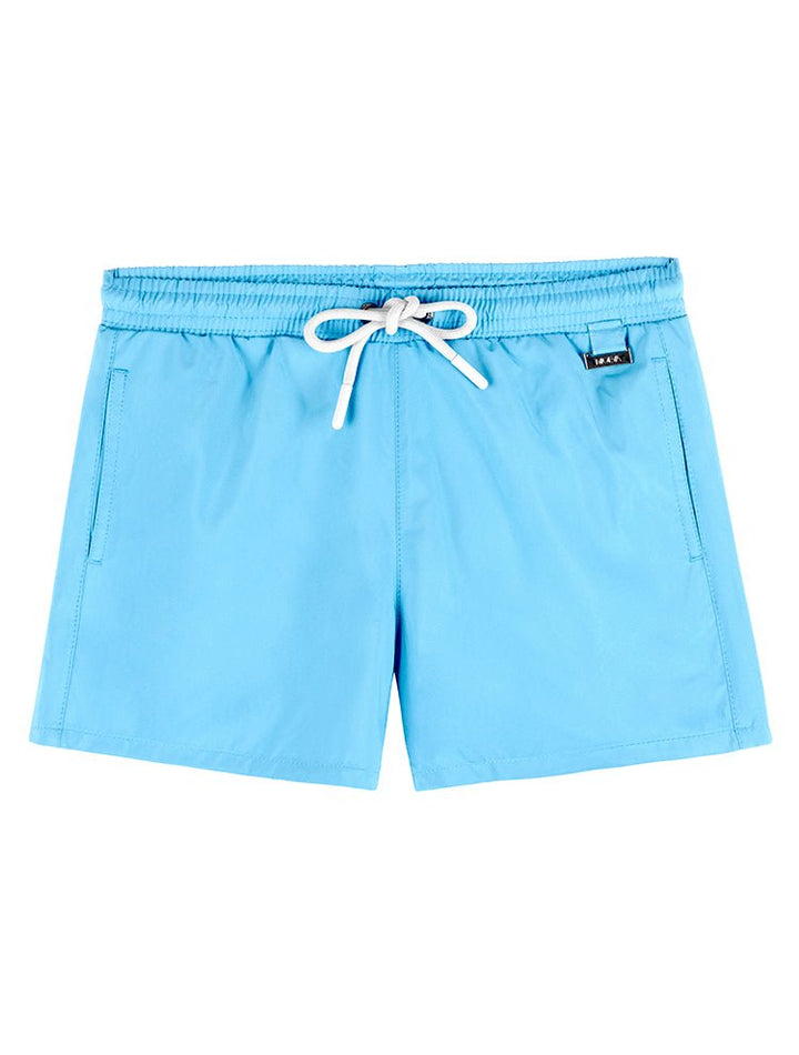 Charlie Kids Turquoise Swim Shorts With Elastic Waistband -Kids Shorts Moeva