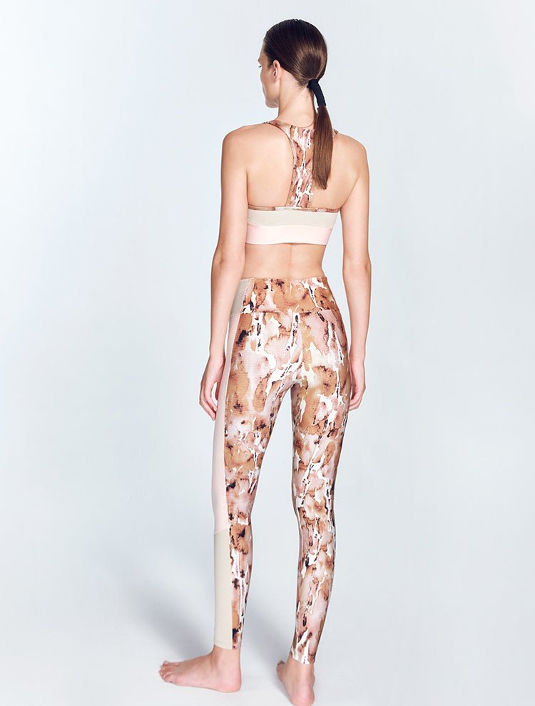 Colombe Floral Abstract Leggings -Activewear Moeva