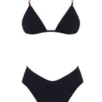 Como Black Triangle High Waist Solid Bikini Set | Moeva | Bikini Sets | Each week unveils new pieces—luxury swimwear, fluid resort silhouettes, and elevated summer-to-evening essentials designed to carry you from coastal escapes to city nights.