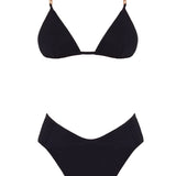 Como Black Triangle High Waist Solid Bikini Set | Moeva | Bikini Sets | Each week unveils new pieces—luxury swimwear, fluid resort silhouettes, and elevated summer-to-evening essentials designed to carry you from coastal escapes to city nights.