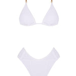 Como White Bikini Set -Bikini Sets Moeva