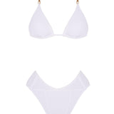 Como White Bikini Set -Bikini Sets Moeva