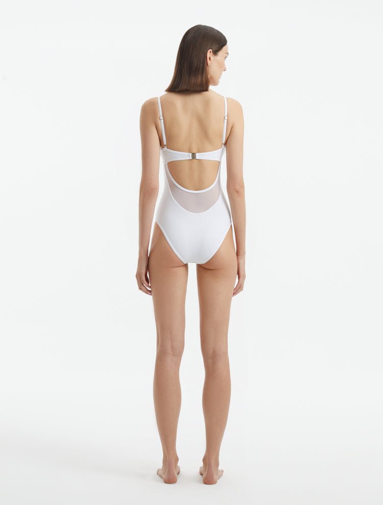 Darya White Swimsuit -Swimsuit Moeva