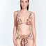 "Dylan Floral Abstract Bikini Bottom front view showing high-rise waist and adjustable tie-front detail"