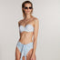 Dylan Gingham Baby Blue Bikini Top -Bikini Top Moeva