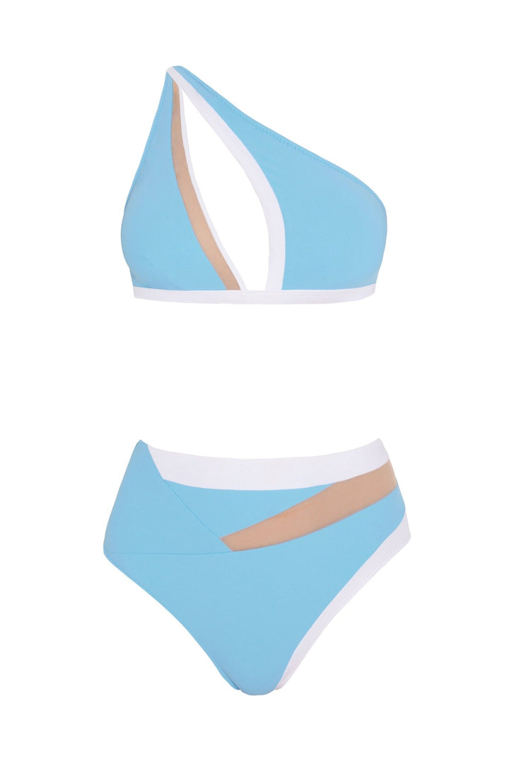 Etta Blue/White Bikini Set -Bikini Sets Moeva