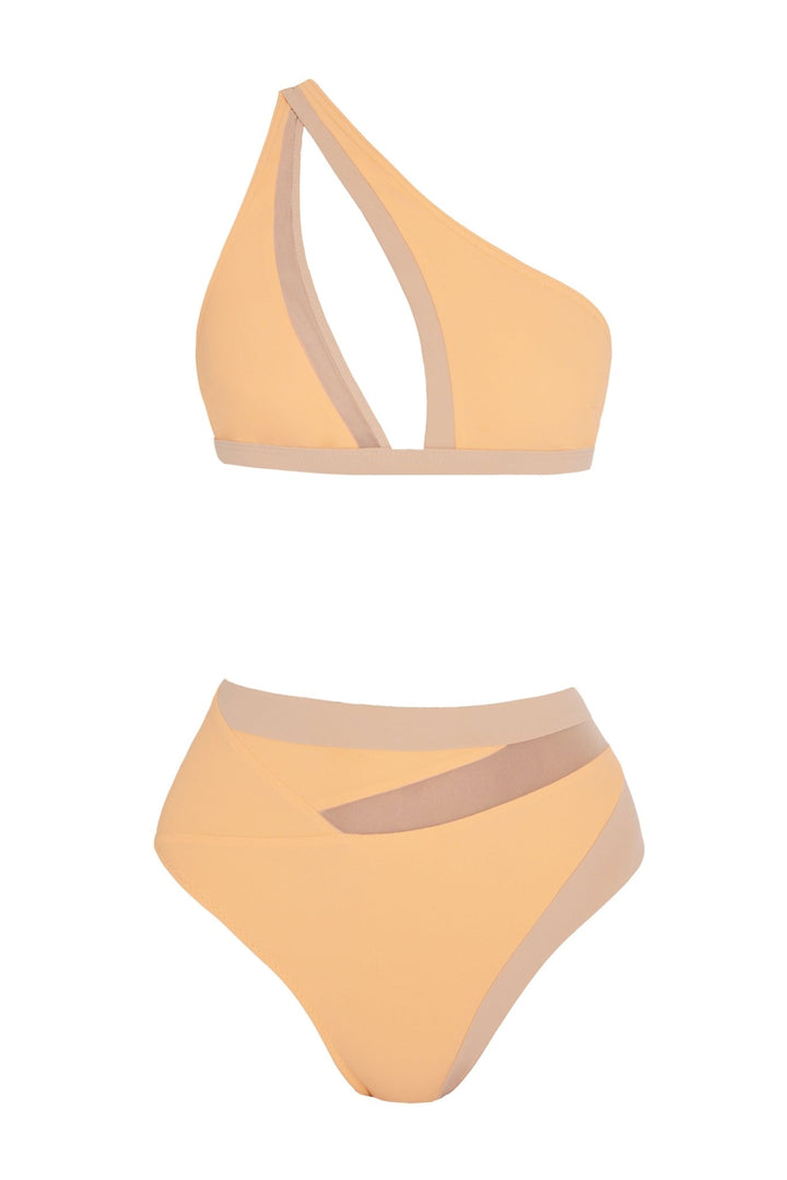 Etta Orange/Nude Bikini Set -Bikini Sets Moeva