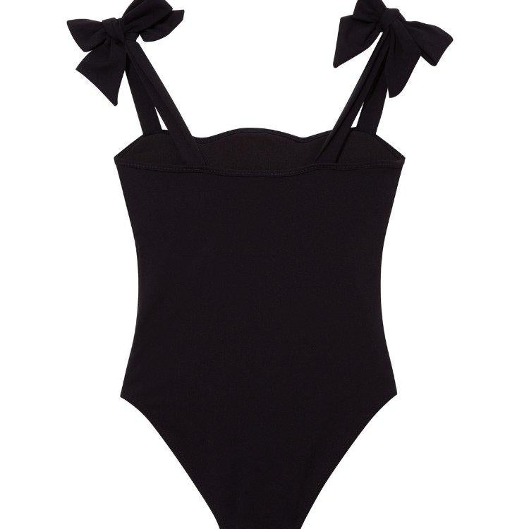 Everlee Black Kids Swimsuit with Bow Strap Detail | Moeva | Swimsuit | Each week unveils new pieces—luxury swimwear, fluid resort silhouettes, and elevated summer-to-evening essentials designed to carry you from coastal escapes to city nights.