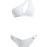  Decoupage view of Eyre White Bikini Set, detailing the luxurious fabric and meticulous craftsmanship.