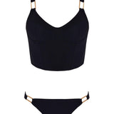 Franca Black Bikini Set -Bikini Sets Moeva