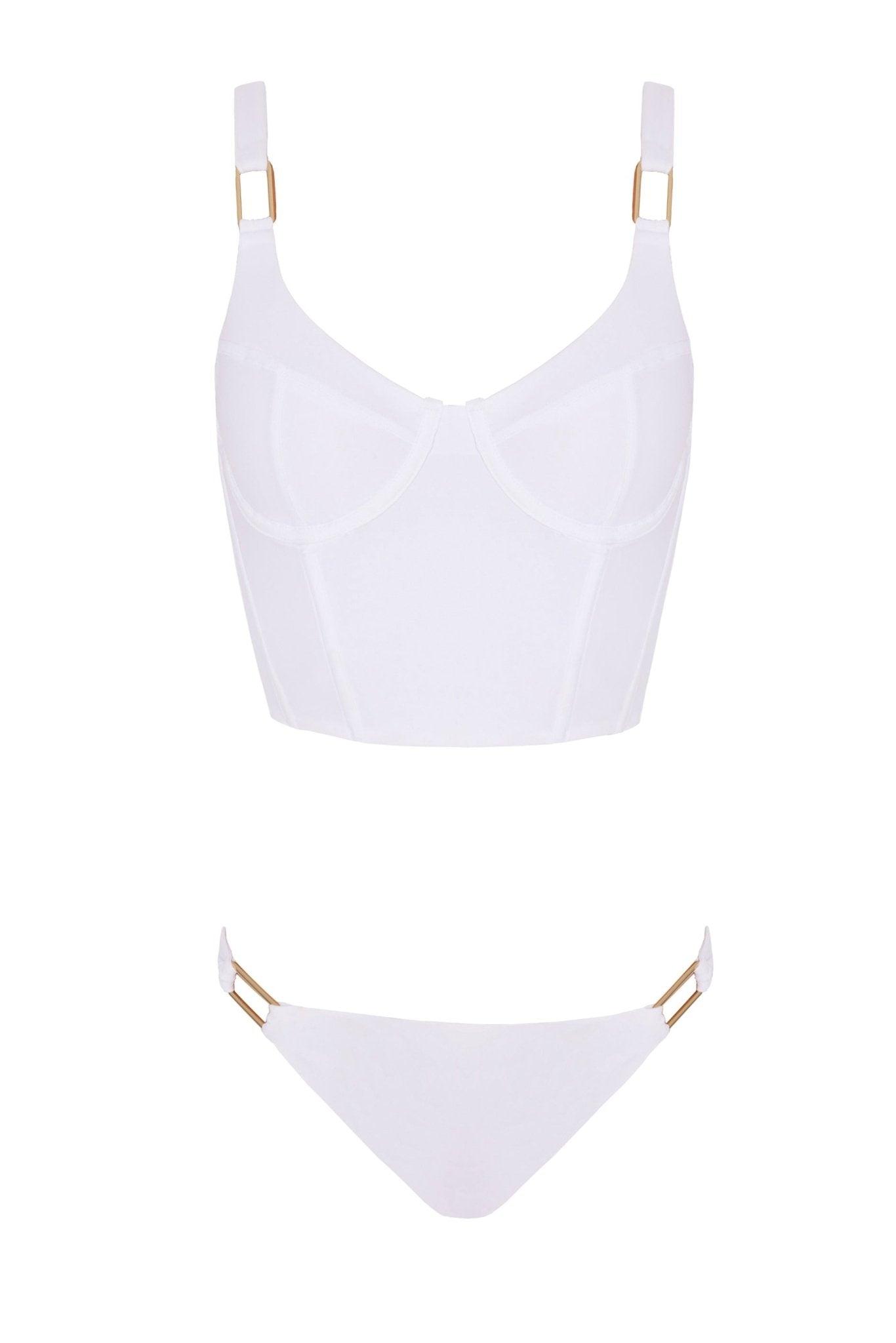 Franca White Bikini Set -Bikini Sets Moeva