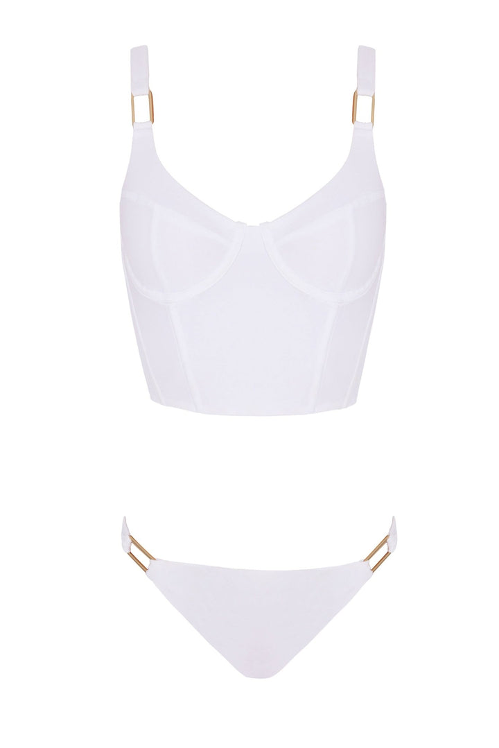 Franca White Bikini Set -Bikini Sets Moeva
