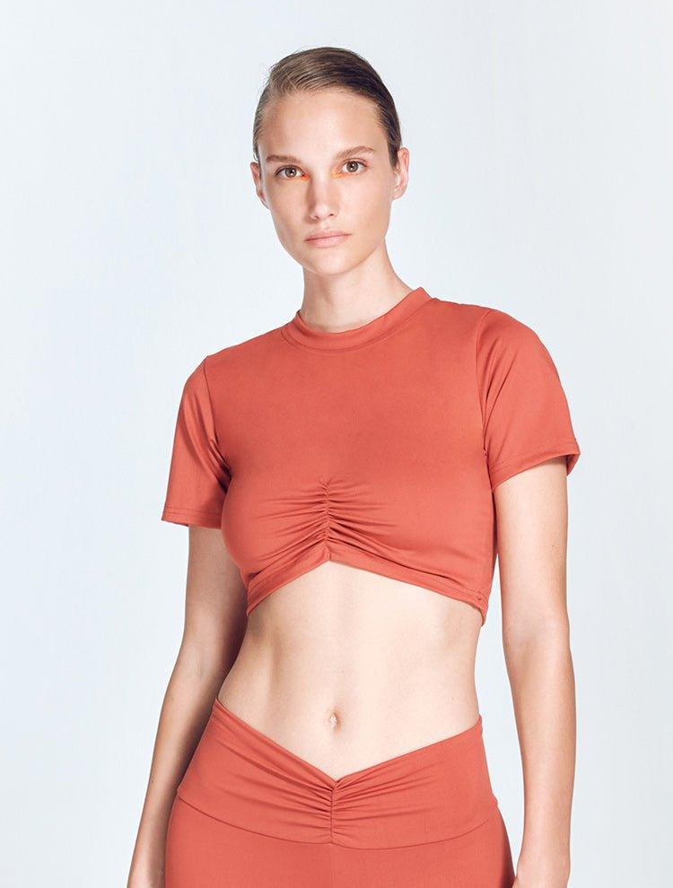 Gerda Red Ochre Bra Top | Moeva | Sports Bras | Each week unveils new pieces—luxury swimwear, fluid resort silhouettes, and elevated summer-to-evening essentials designed to carry you from coastal escapes to city nights.