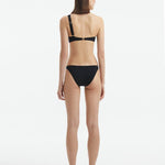 Back view of the Harbor White Bikini Set, demonstrating the adjustable strap and overall sleek design.