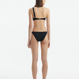 Back view of the Harbor White Bikini Set, demonstrating the adjustable strap and overall sleek design.