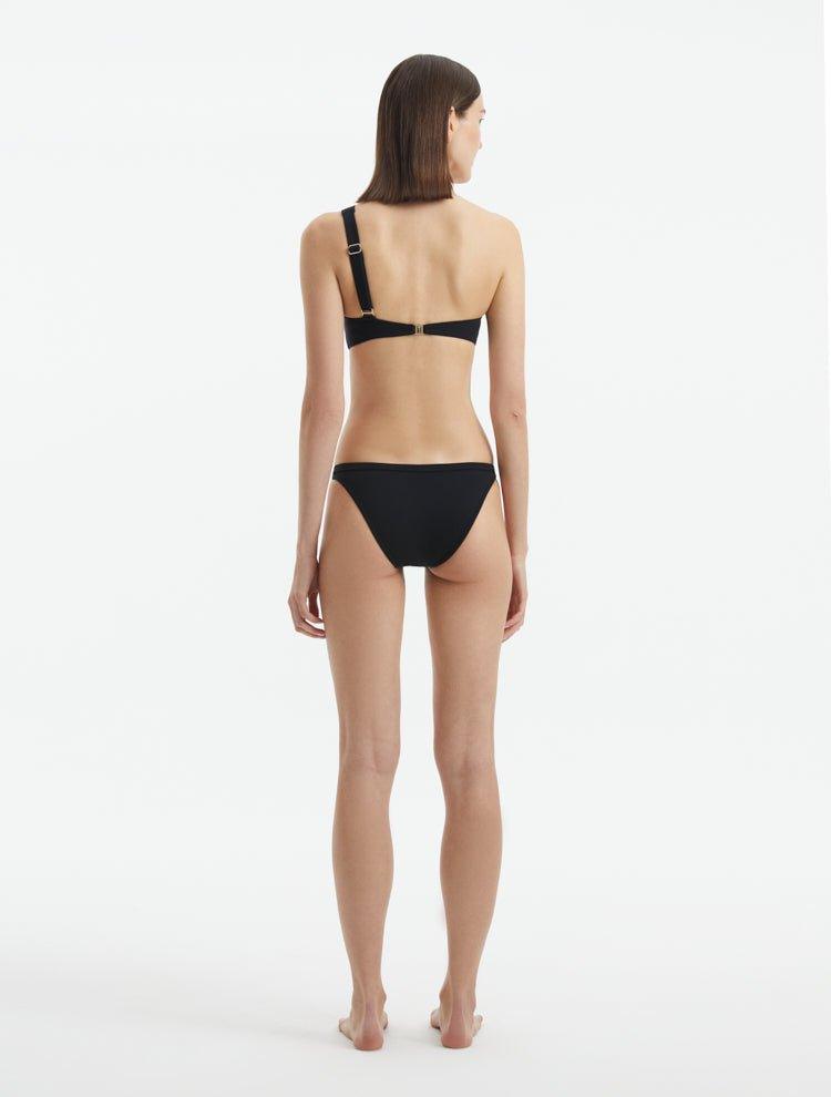 Back view of the Harbor White Bikini Set, demonstrating the adjustable strap and overall sleek design.