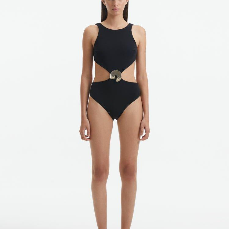 Dylana Suarez - Honora Black High Neck Swimsuit | Moeva | Swimsuit | Each week unveils new pieces—luxury swimwear, fluid resort silhouettes, and elevated summer-to-evening essentials designed to carry you from coastal escapes to city nights.