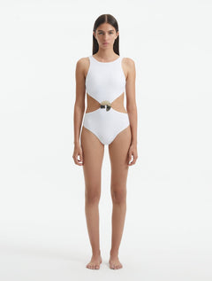 Honora White Swimsuit -Swimsuit Moeva