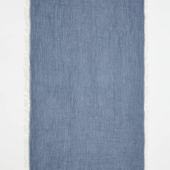 Ibiza Dark Blue/Ecru Towel | Moeva | Towel | Each week unveils new pieces—luxury swimwear, fluid resort silhouettes, and elevated summer-to-evening essentials designed to carry you from coastal escapes to city nights.