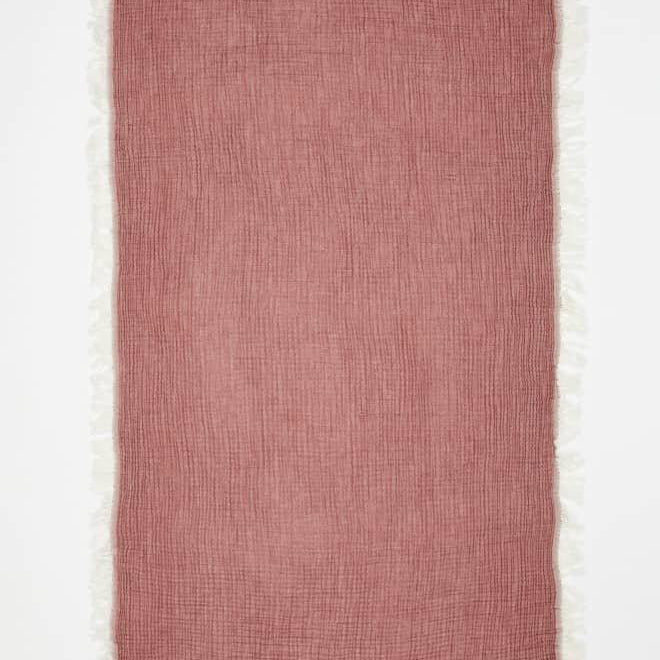 Ibiza Red Ochre/Ecru Towel | Moeva | Towel | Each week unveils new pieces—luxury swimwear, fluid resort silhouettes, and elevated summer-to-evening essentials designed to carry you from coastal escapes to city nights.