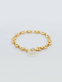 Isla Gold/Silver Sailor Chain Bracelet With Brand Logo -Women Jewelery Moeva