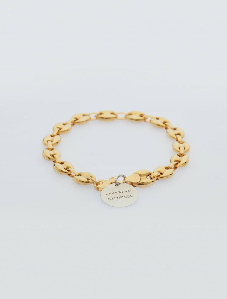Isla Gold/Silver Sailor Chain Bracelet With Brand Logo -Women Jewelery Moeva