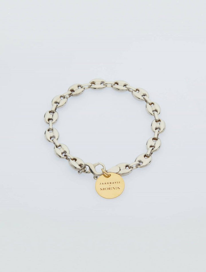Isla Silver/Gold Sailor Chain Bracelet With Brand Logo -Women Jewelery Moeva