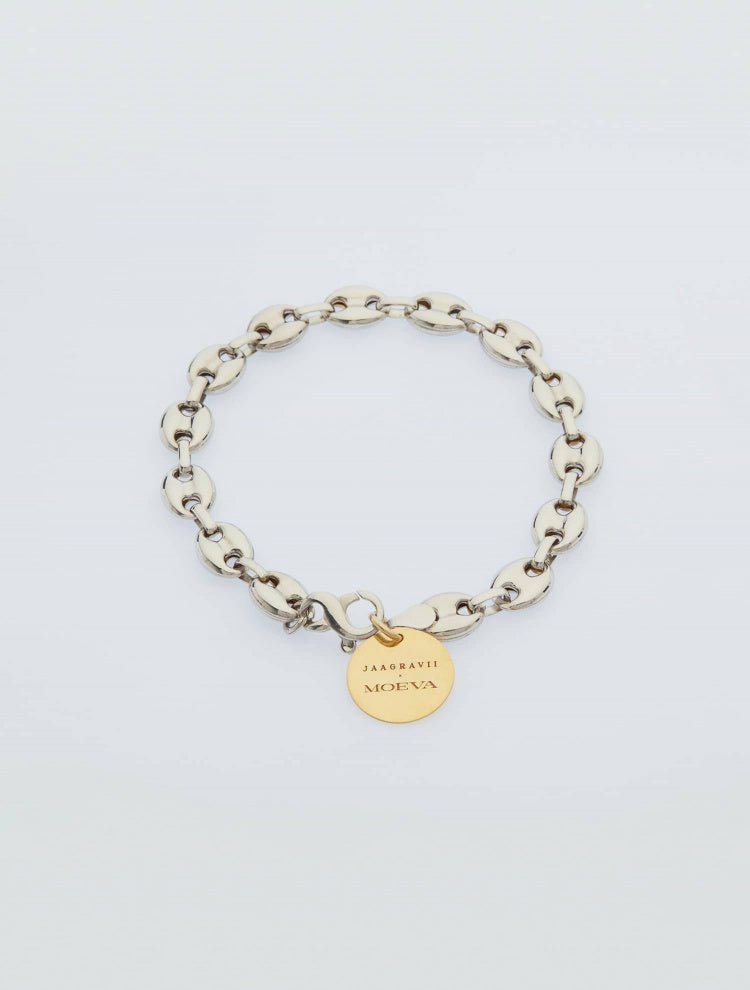 Isla Silver/Gold Sailor Chain Bracelet With Brand Logo -Women Jewelery Moeva